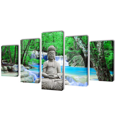 Sada obrazů, tisk na plátně, Buddha, 100 x 50 cm
