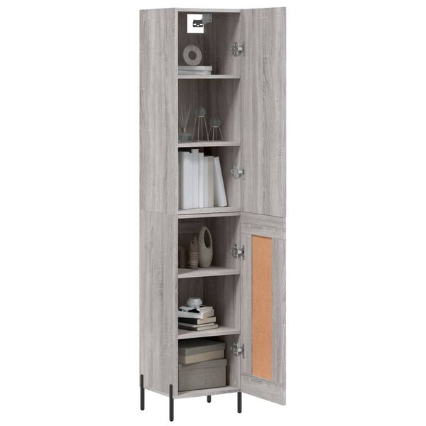 vidaXL Skř&iacute;ň highboard &scaron;ed&aacute; sonoma 34,5 x 34 x 180 cm kompozitn&iacute; dřevo