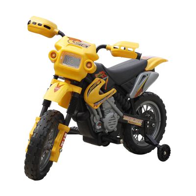 vidaXL Dětská motorka žlutá a černá