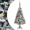 vidaXL Uměl&yacute; v&aacute;nočn&iacute; stromeček B&iacute;l&aacute; 150 cm PVC, ocel a plast