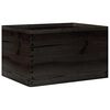 vidaXL Dřevěn&aacute; box s &uacute;chytkami čern&aacute; 40x30x23 cm masivn&iacute; borov&eacute; dřevo