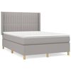 vidaXL Box spring postel s matrac&iacute; světle &scaron;ed&aacute; 140 x 200 cm textil