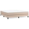 vidaXL R&aacute;m postele s boxspringem cappuccino 180x200 cm uměl&aacute; kůže