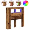 vidaXL Čelo postele s LED old wood 100x18,5x103,5 cm kompozitn&iacute; dřevo