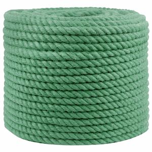 vidaXL Jutov&eacute; lano 10 mm Zelen&aacute; 100% jute Tossa