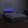 vidaXL Box spring postel s matrac&iacute; a LED taupe 120 x 200 cm textil