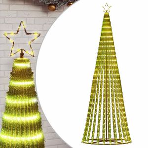 vidaXL LED v&aacute;nočn&iacute; stromek 475 tepl&yacute;ch b&iacute;l&yacute;ch LED diod 247 cm