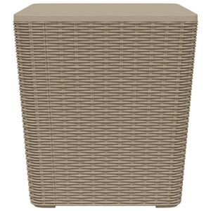 vidaXL Zahradn&iacute; stůl s odn&iacute;mateln&yacute;m v&iacute;kem světle hněd&yacute; polypropylen