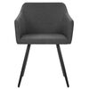 323094 vidaXL Dining Chairs 2 pcs Dark Grey Fabric