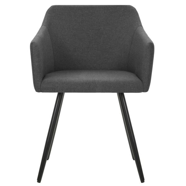 323094 vidaXL Dining Chairs 2 pcs Dark Grey Fabric