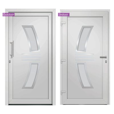 vidaXL Vchodové dveře bílé 108 x 200 cm