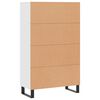 vidaXL Skř&iacute;ň highboard b&iacute;l&aacute; 69,5 x 31 x 115 cm kompozitn&iacute; dřevo
