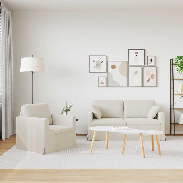 vidaXL Pohovka 2 pcs Kr&eacute;mov&aacute; 158 x 78 x 80 cm samet