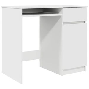 vidaXL Psac&iacute; stůl b&iacute;l&yacute; 86x49x76 cm kompozitn&iacute; dřevo