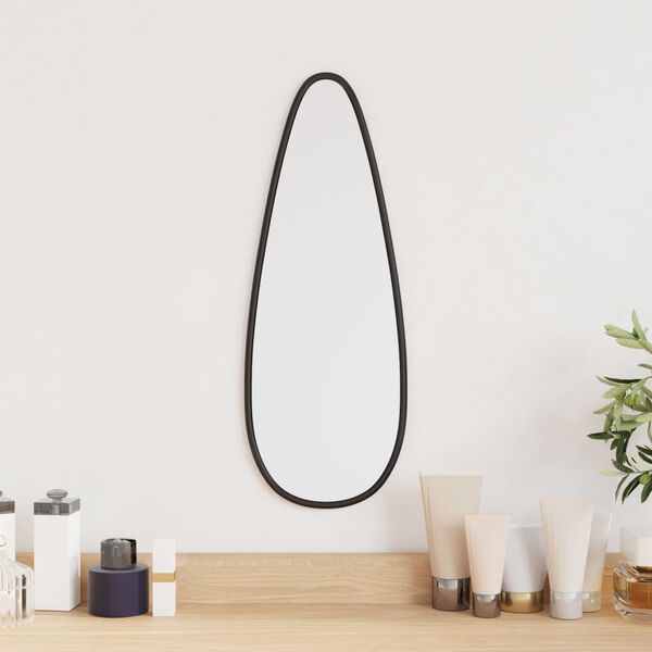 vidaXL N&aacute;stěnn&eacute; zrcadlo čern&eacute; 40x15 cm