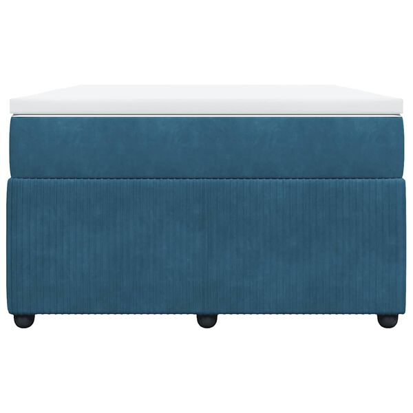 vidaXL Box spring postel s matrac&iacute; tmavě modr&aacute; 120 x 200 cm samet
