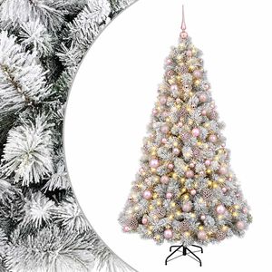 vidaXL Uměl&yacute; v&aacute;nočn&iacute; stromek s v&aacute;nočn&iacute;mi koulemi 180 cm 300 LED