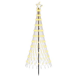 vidaXL LED v&aacute;nočn&iacute; strom 180 cm 230 LED Tepl&aacute; b&iacute;l&aacute; Železo Čern&aacute;