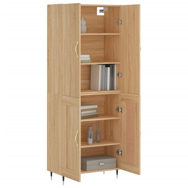 vidaXL Skř&iacute;ň highboard dub sonoma 69,5 x 34 x 180 cm kompozitn&iacute; dřevo