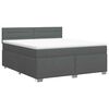 vidaXL Postel boxspring s matrac&iacute; Tmavě &scaron;ed&aacute; 140 x 190 cm Textil