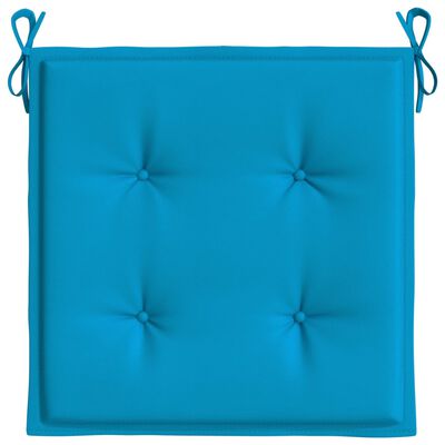 vidaXL Podušky na zahradní židli 6 ks modré 40x40x3 cm látka oxford