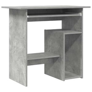 vidaXL Psac&iacute; stůl betonově &scaron;ed&yacute; 80 x 45 x 74 cm kompozitn&iacute; dřevo
