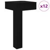 vidaXL Stoj&iacute;c&iacute; nohy 12 ks Čern&aacute; 57 x 57 x 100 mm Železo