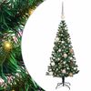 vidaXL Uměl&yacute; osvětlen&yacute; v&aacute;nočn&iacute; stromeček Zelen&aacute; 120 cm PVC a kov