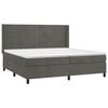 vidaXL Box spring postel s matrac&iacute; tmavě &scaron;ed&aacute; 200x200 cm samet