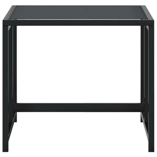 vidaXL Zahradní stoličky 4 ks černé ocel a polyratan