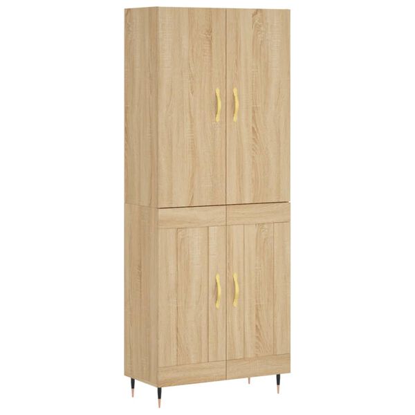 vidaXL Skř&iacute;ň highboard dub sonoma 69,5 x 34 x 180 cm kompozitn&iacute; dřevo