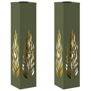 vidaXL Sol&aacute;rn&iacute; LED Cestovn&iacute; Světlo 2 ks Tepl&aacute; b&iacute;l&aacute; 18 x 18 x 80 cm