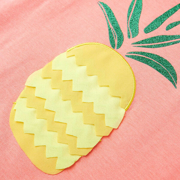 Dětsk&eacute; tričko neonově kor&aacute;lov&eacute; 128