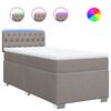vidaXL Box spring postel s matrac&iacute; taupe 90x190 cm textil