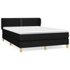 vidaXL Box spring postel s matrac&iacute; čern&aacute; 140x200 cm textil