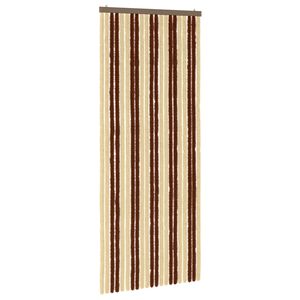 vidaXL Z&aacute;clona proti hmyzu Chenille Hněd&aacute; a b&eacute;žov&aacute; 90 x 220 cm 100% PP
