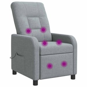 vidaXL Mas&aacute;žn&iacute; polohovac&iacute; křeslo Světle &scaron;ed&aacute; Textil