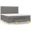 vidaXL Box spring postel s matrac&iacute; tmavě &scaron;ed&aacute; 160x200 cm textil