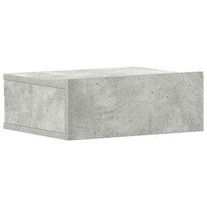 vidaXL N&aacute;stěnn&yacute; nočn&iacute; stolek betonově &scaron;ed&yacute; 40x30x15cm kompozitn&iacute; dřevo