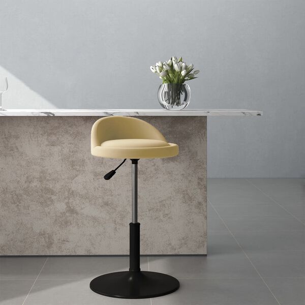 vidaXL Otočn&aacute; j&iacute;deln&iacute; židle kr&eacute;mov&aacute; samet