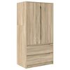 vidaXL &Scaron;atn&iacute; skř&iacute;ň Sonoma dub 79,5 x 49 x 156 cm Dřevěn&yacute; materi&aacute;l
