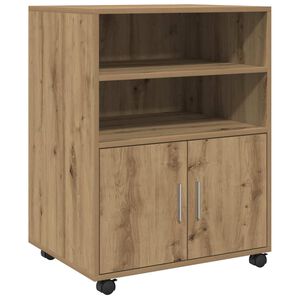 vidaXL Skř&iacute;ňka na kolečk&aacute;ch dub artisan 60x48x81 cm kompozitn&iacute; dřevo