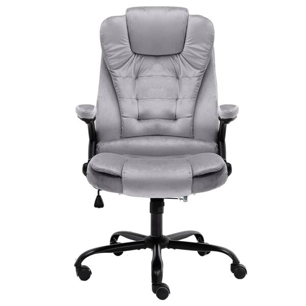 vidaXL Kancel&aacute;řsk&aacute; židle světle &scaron;ed&aacute; samet