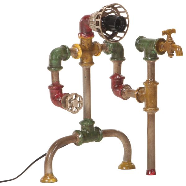 vidaXL Industriální stojací lampa Vodovodní trubky železo