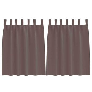vidaXL Z&aacute;věsy na zatemněn&iacute; s kroužky 2 pcs Tmavě hněd&aacute; 140 x 140 cm