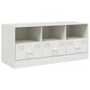vidaXL TV skř&iacute;ňka b&iacute;l&aacute; 99 x 39 x 44 cm ocel