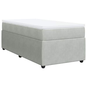 vidaXL Box spring postel s matrac&iacute; světle &scaron;ed&aacute; 80 x 200 cm samet