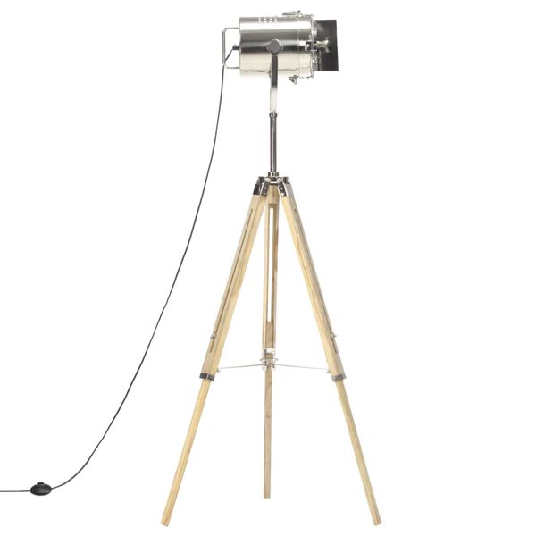 vidaXL Stojací lampa na stativu masivní mangovníkové dřevo 140 cm