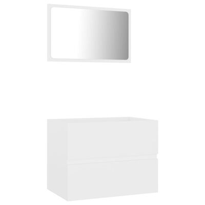 vidaXL 2dílný set koupelnového nábytku bílý dřevotříska