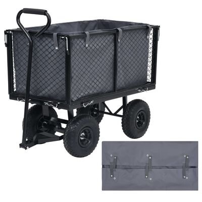 vidaXL Vložka do zahradního vozíku tmavě šedá 81 x 41 x 40 cm textil